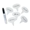 Epicureanist Ceramic Cheese Marker Set (Set of 6)