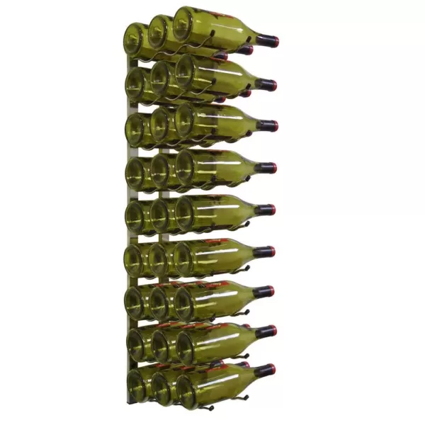 Epicureanist 27-Bottle Metal Wine Rack in Nickel