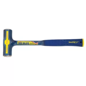 Estwing 48 oz. Solid Steel Engineers Hammer with Blue Nylon Vinyl Grip and End Cap