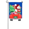 Evergreen 18 in. x 12.5 in. Holiday Shopper Garden Linen Flag