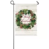 Evergreen 18 in. x 12.5 in. Merry Christmas Wreath Garden Suede Flag