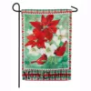 Evergreen 18 in. x 12.5 in. Christmas Floral Garden Suede Flag