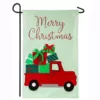 Evergreen 18 in. x 12.5 in. Truckload of Gifts Garden Applique Flag