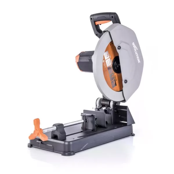 Evolution Power Tools 15 Amp 14 in. Chop Saw with V-Block and Multi-Material 32-T Blade