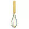 ExcelSteel 10 in. Silicone Tri-Color Whisk with Wooden Handle