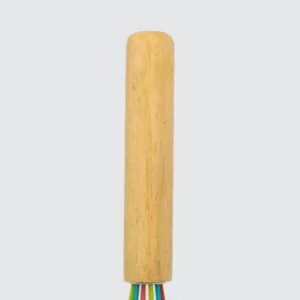 ExcelSteel 10 in. Silicone Tri-Color Whisk with Wooden Handle