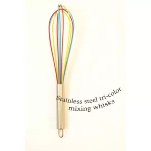 ExcelSteel Stainless Steel Tri-Color Mixing Whisks (Set of 3)