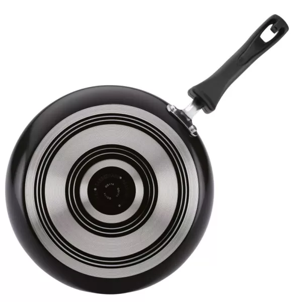 Farberware Neat Nest Space Saving 1 qt. Aluminum Nonstick Sauce Pan in Black with Glass Lid