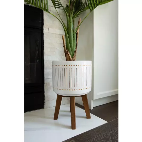 Flora Bunda 4 ft. Areca Palm in Ceramic Planter on Wood Stand