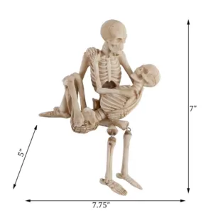 Flora Bunda 7.75 in. x 7 in. Halloween Polyresin Skeleton Couple Set (Carry)