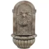 Sunnydaze Decor Venetian Resin Florentine Stone Finish Solar Outdoor Wall Fountain