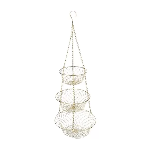 Fox Run Gold 3-Tier Hanging Fruit Basket