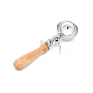 Fox Run Vintage Trigger Ice Cream Scoop with Wood Handle