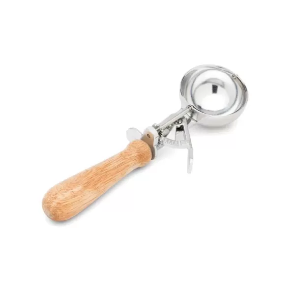 Fox Run Vintage Trigger Ice Cream Scoop with Wood Handle