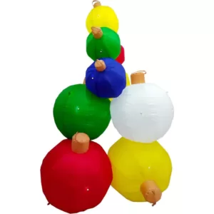 Fraser Hill Farm 8 ft. Pre-Lit Ornament Balls Christmas Inflatable