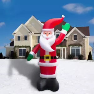 Fraser Hill Farm 20 ft. Pre-Lit Santa Christmas Inflatable