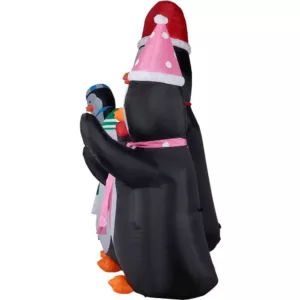 Fraser Hill Farm 10 ft. Penguin Family Christmas Inflatable with Lights