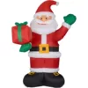 Fraser Hill Farm 10 ft. Santa Claus with Gift Bag Christmas Inflatable with Lights