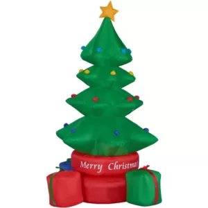 Fraser Hill Farm 6.5 ft. Christmas Tree Inflatable with Lights