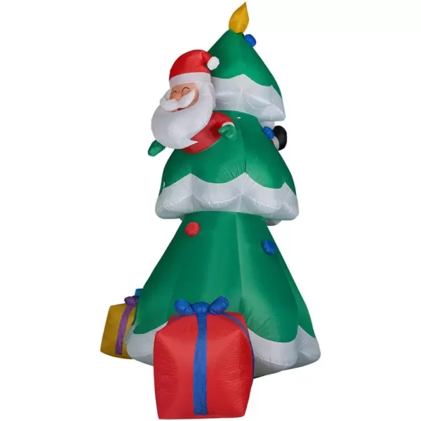 Fraser Hill Farm 20 ft. Christmas Tree with Santa and Gifts Inflatable with Lights