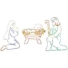 Fraser Hill Farm 4 ft. 533-Light Multi-Color Nativity Set Novelty Light (3-Piece)