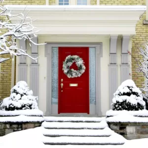 Fraser Hill Farm 24 in. Artificial Christmas Wreath with Pinecones and Berries