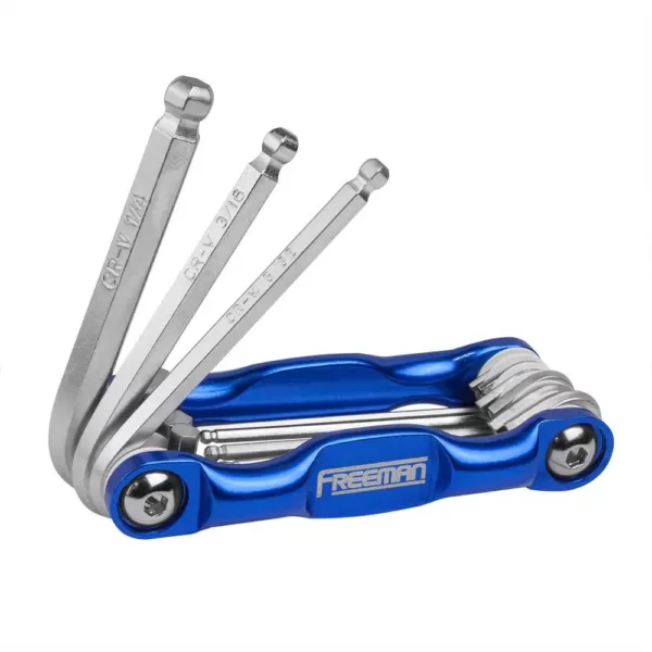 Freeman 3-Piece Aluminum Folding Metric Hex/SAE Hex Wrench and Torx Key Set