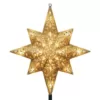 GE Holiday Classics 11 in. 16-Light Gold Glittered Bethlehem Star Tree Top