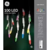 GE Color Effects 6.3 ft.100-Light RF Controlled Light Show 8 mm Faceted Icicle Light Set