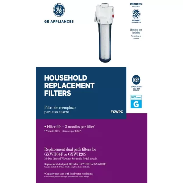 GE Universal Whole House Replacement Water Filter Cartridge (2-Pack)