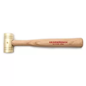 GEARWRENCH 1 lb. Brass Hammer with Hickory Handle