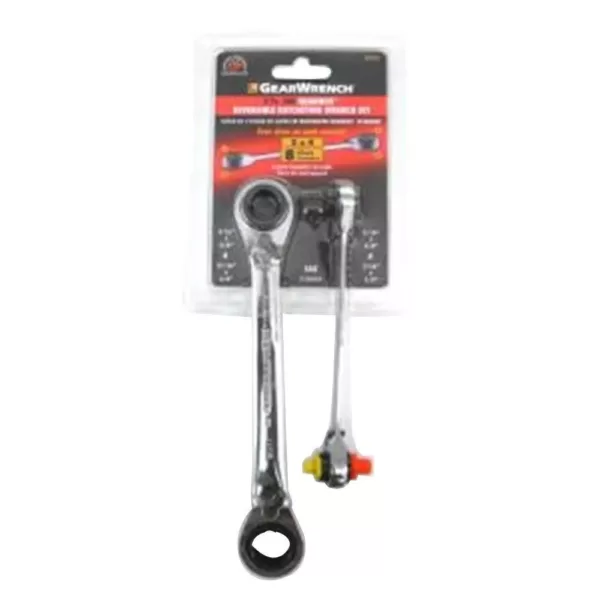 GEARWRENCH 2-Piece Quadbox Reversible Ratcheting Wrench Set