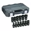 GEARWRENCH 1/2 in. Drive 6-Point Standard Universal Impact SAE Socket Set (13-Piece)