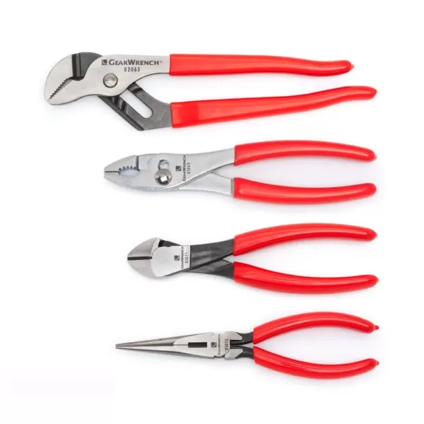 GEARWRENCH Mixed Dipped Handle Plier Set (4-Piece)