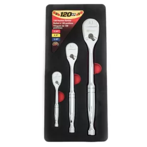 GEARWRENCH 1/4 in., 3/8 in. and 1/2 in. Drive 120XP Teardrop Ratchet Set (3-Piece)