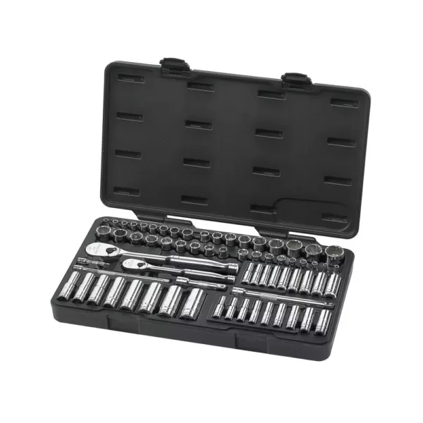 GEARWRENCH 1/4 in. and 3/8 in. Drive Ratchet and SAE/Metric Standard/Deep Socket Set (68-Piece)