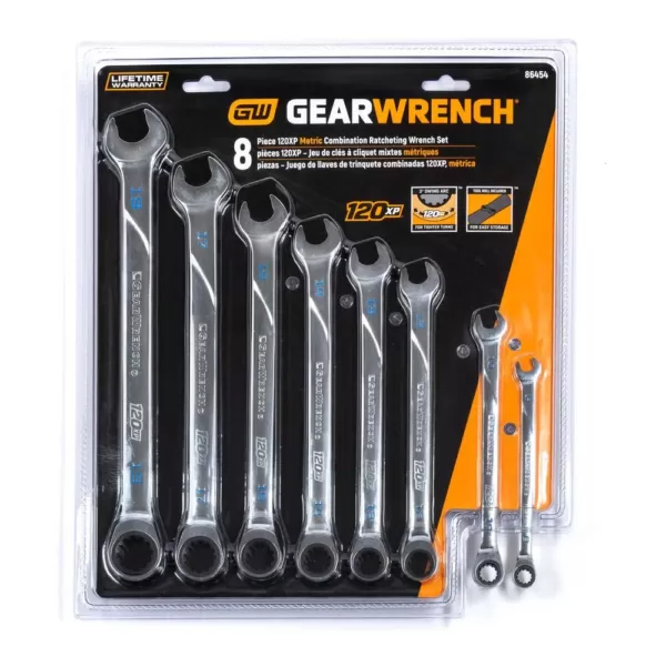 GEARWRENCH 120XP Metric Ratcheting Wrench Set (8-Piece)