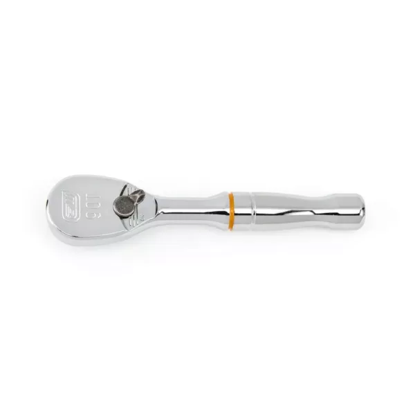 GEARWRENCH 4-1/2 in. 3/8 in. Drive 90-Tooth Compact Head Stubby Teardrop Ratchet