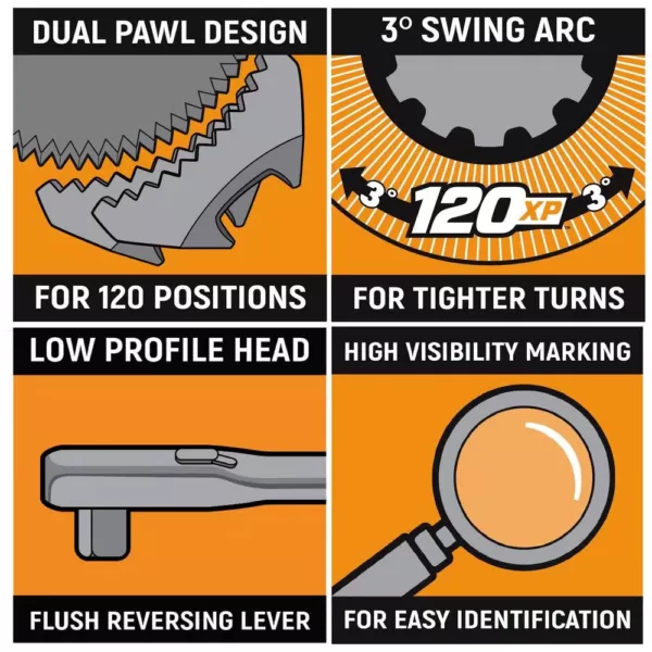 GEARWRENCH 1/2 in. Drive 120XP Teardrop Ratchet