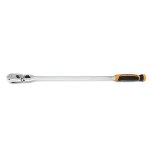 GEARWRENCH 1/2 in. Drive 24 in. 90 Tooth Dual Material Locking Flex Head Teardrop Ratchet