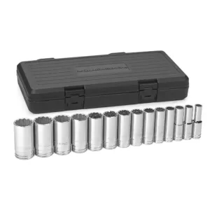 GEARWRENCH 1/2 in. Drive SAE Deep Socket Set (14-Piece)