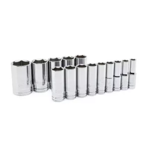 GEARWRENCH 1/2 in. Drive SAE Deep Socket Set (14-Piece)