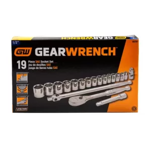 GEARWRENCH 1/2 in. Drive SAE Socket Set (19-Piece)