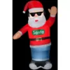 Gemmy 6 ft. H Inflatable Animated Airblown-Swaying Santa with Headphones