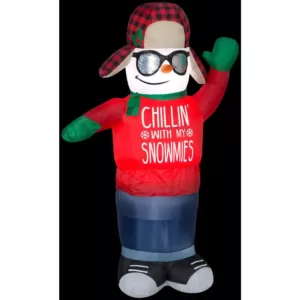 Gemmy 6 ft. H Inflatable Animated Airblown-Swaying Chillin Snowman