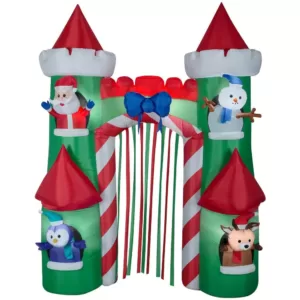 Gemmy 9 ft. H. Airblown Archway-Santa's Castle