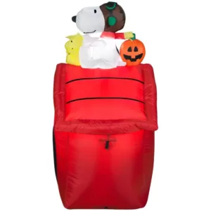 Gemmy 3.5 ft. H. Red Baron Halloween Airblown Peanuts Lighted Snoopy Halloween Inflatable