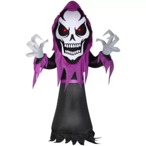 Gemmy 10 ft. H Skeleton Reaper with Red LED Eyes-Giant Halloween Inflatable