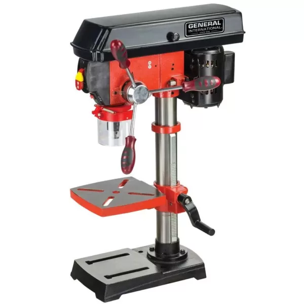 General International 10 in. Drill Press with Variable Speed, Laser System and LED Light