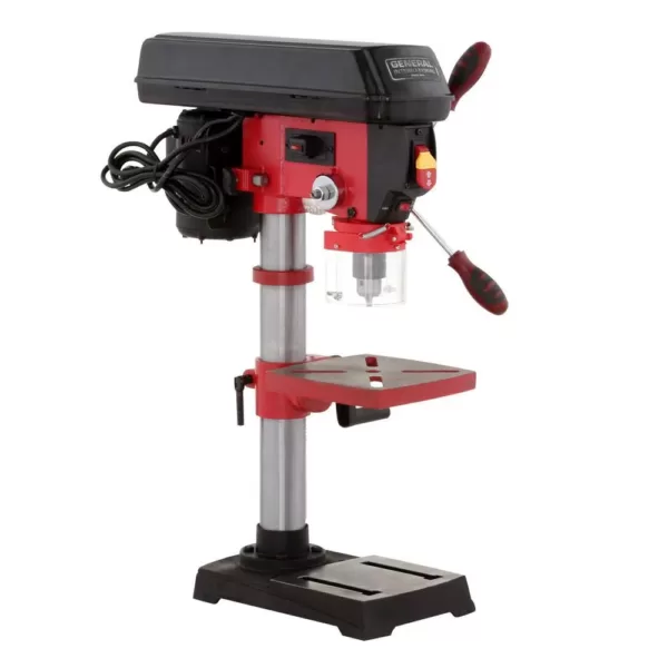 General International 10 in. Drill Press with Variable Speed, Laser System and LED Light